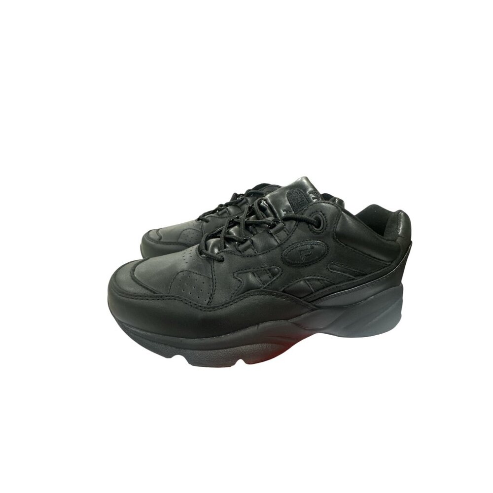 Propet Womens Stana Slip Resistant Black Leather Walking Shoes Size 8.5 W